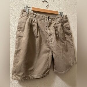 Geoffrey Hunter Shorts Women Tan Cotton Vintage Size 16.